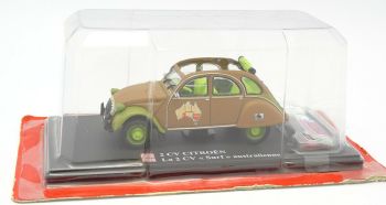 G1719012 - Citroen 2cv Surf Australian brown and green with accessories Collection Auto Plus sold in blister pack