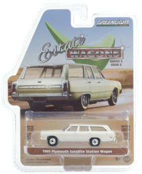 GREEN29990-B - PLYMOUTH Satellite Station Wagon break 1969 white sold in blister