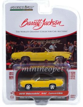 GREEN37220-C - OLDSMOBILE 442 convertible open 1970 yellow Barrett Jackson sold in blister