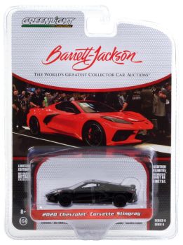 GREEN37220-F - CHEVROLET Corvette Stingray black 2020 Barrett Jackson sold in blister