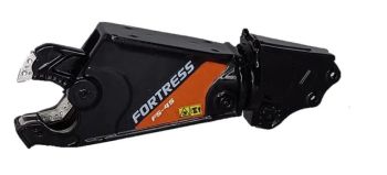 GF118-2-B - FORTRESS FS45-R Black scrap shears with boom support for excavators up to 25 tons