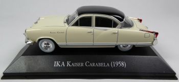 MAGARG48 - IKA Kaiser Carabela 1958 4-door saloon white black roof sold in blister pack