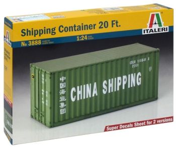ITA3888 - Shiping Container 20 feet China Shiping model to mount and paint paint and glue not inclued