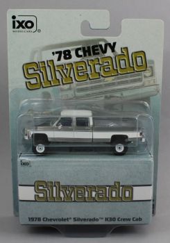 IXO-IA64007GRISE - CHEVROLET Silverado K30 Crew Cab 1978 Grey and White (blister pack)