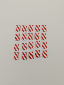 CW0145 - Set of 20 right side template panels 13.2 x 8.8 mm - paint defects