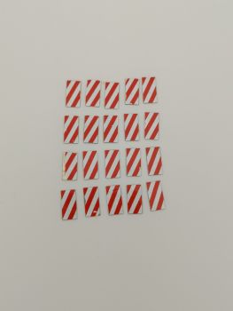 CW0146 - Batch of 20 left side template panels 13.2 x 6.6mm - paint defect