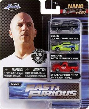 JAD253201000 - Nano Hollywood rides - 3 Cars FAST AND FURIOUS Set 1