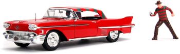 JAD253255004 - CADILLAC série 62 1958 red movie Freddy Krueger with 2 caracters