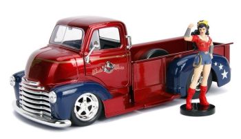 JAD253255010 - CHEVROLET Chevy 1952 pick-up Wonder Woman DC Comics with caracter