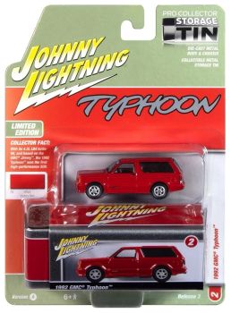 JLCT016A-B - 1992 GMC Typhoon, red, from the COLLECTOR TINS 2025 series, still in its original packaging.
