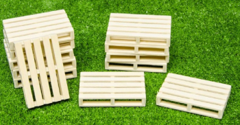 KID610023 - Set of 6 Miniature Wooden Pallets