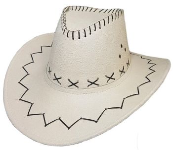 LP00006BC - Broken White Cowboy Hat