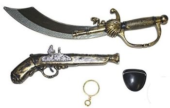LPE50338 - Pirate kit with saber, buccaneer and accessories