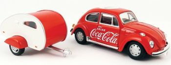 MCITY440032 - VOLKSWAGEN COCA COLA Beetle 1967 with mini advertising caravan