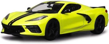 MST31527 - 2020 CHEVROLET Corvette Stingray Coupe Z51 Yellow with Black Stripes