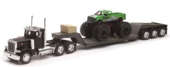 NEW11273 - PETERBILT 379 with low loader 3 axles and monster truck
