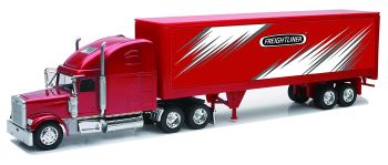 NEW12783 - FREIGHTLINER 6x4 red with trailer rigid box 2 axles FREIGHTLINER