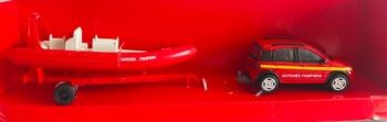 NEW19915F - FIAT Panda firefighter with boat and transport trailer