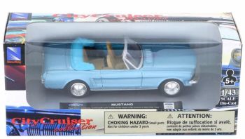 NEW48013T - FORD  Mustang convertible blue 1966