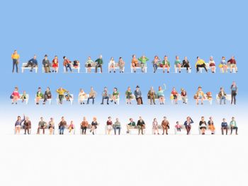 NOC16071 - Mega economy figures set 60 sitting people sold not bench