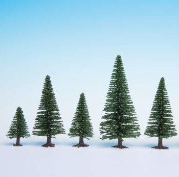 NOC26921 - Set of 5 fir trees from 5 to 9 cm high
