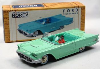 NOREVCL2711 - FORD Thunderbird 1960 convertible Adriatique green with driver