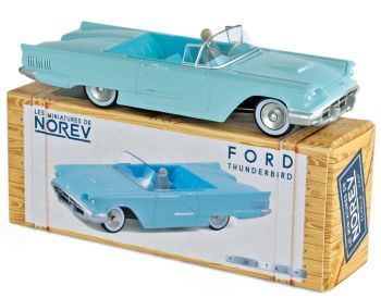 NOREVCL2712 - FORD Thunderbird Aquamarine 1960 convertible blue with driver