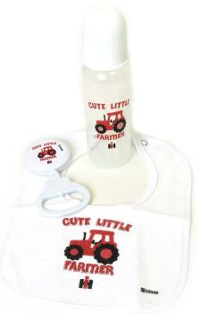 OBT023 - IH logo cute little farmer 3 piece infant kit