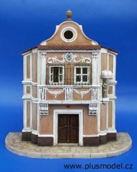 PLS017 - Model reduced of civic house facing dimensions 22 x 5 cm with accessories not paint not build