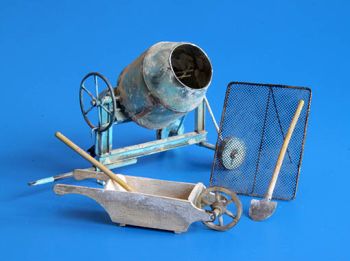 PLS361 - Model reduced of barrel mixer not build not paint for diorama