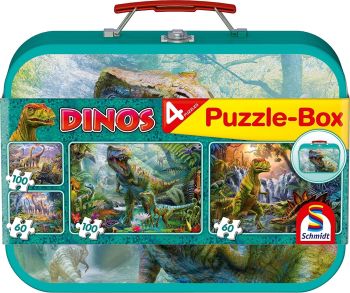 SCM56495 - 2 jigsaw puzzles of 60 pieces and 2 jigsaw puzzles of 100 pieces - DINOSAURES