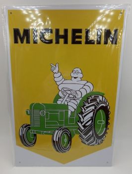 MAGPB208 - MICHELIN metal plate with tractor - 20x30 cm