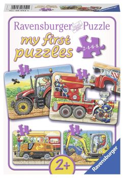 RAV069545 - 4 Puzzles - 2,4,6,8 Pieces - Vehicles