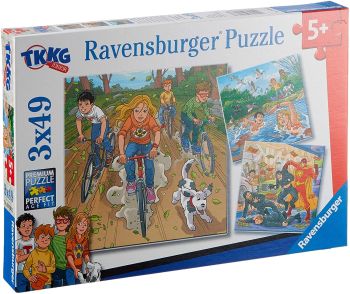 RAV080663 - 3 Puzzles of 49 Pieces - Adventure with TKKG