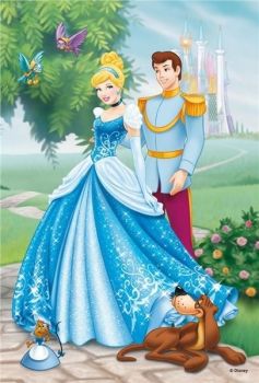 RAV09469/01 - Puzzle - 54 Pieces - Disney Princess - Cinderella and her Prince Charming - 13.2 x 19.8 cm