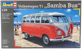 REV07399 - VOLKSWAGEN T1 Samba Bus model to mount and paint paint and glue not inclued