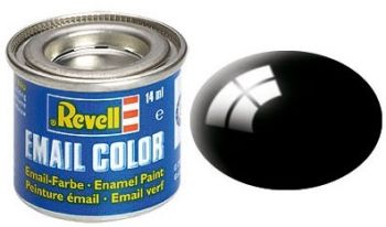 REV32107 - Gloss black enamel paint 14ml