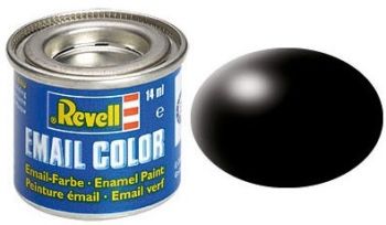 REV32302 - Satin black enamel paint 14ml