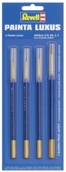REV39629 - 4 top quality marten hair paintbrushes 5/0, 00, 2, 5