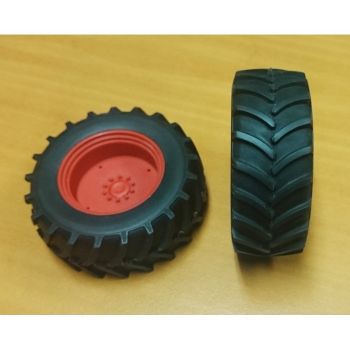 ART04272R - 2x Tractor rear wheel red 61mm