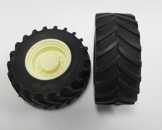 ART04271B - 2x White tractor front wheel 47mm