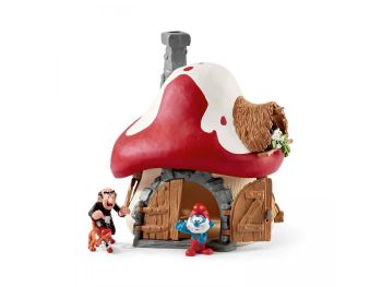 SHL20803 - SCHTROUMPFS house with 2 figurines