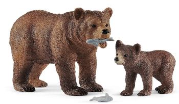 SHL42473 - Grizzly mum with teddy bear
