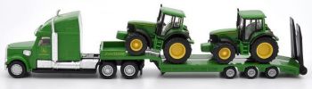 SIK1837 - Truck 6x4 with trailer Low loader with JOHN DEERE 6920 and 6820 Ech:1/87