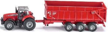 SIK1844 - MASSEY FERGUSON with 3 Axles Trailer Ech:1/87