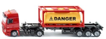 SIK3922 - MERCEDES BENZ Arocs 4x2 with 3 axle semi container carrier and tank container