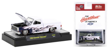 M2M-31500MJS59 - CHEVROLET Silverado Pick-up 1980 white with blue flames