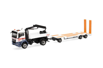 HER318730 - MAN TGS NN 4x2 tipper with crane and machine carrier 1+2 axles