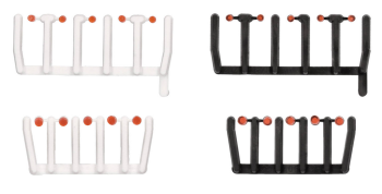 HER054843 - 80 transparent orange indicator lights with black and white bases