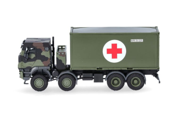 HER747219 - IVECO Trakker 8x8 with 20-foot container BUNDESWEHR - RED CROSS